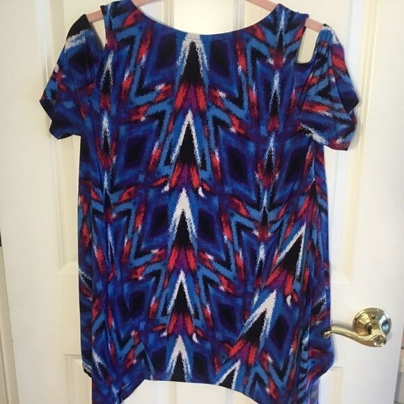 SALE 2/$30. NWOT Rafaella Women’s Sz. Medium Cold-Shoulder Short Sleeved Tunic - Picture 5 of 9